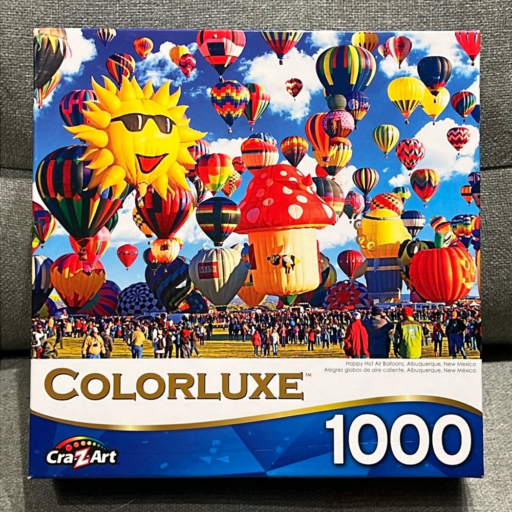 CraZArt Happy Hot Air Balloon Albuquerque NM 1000 pcs jigsaw puzzle SALE🔴3/$25!
